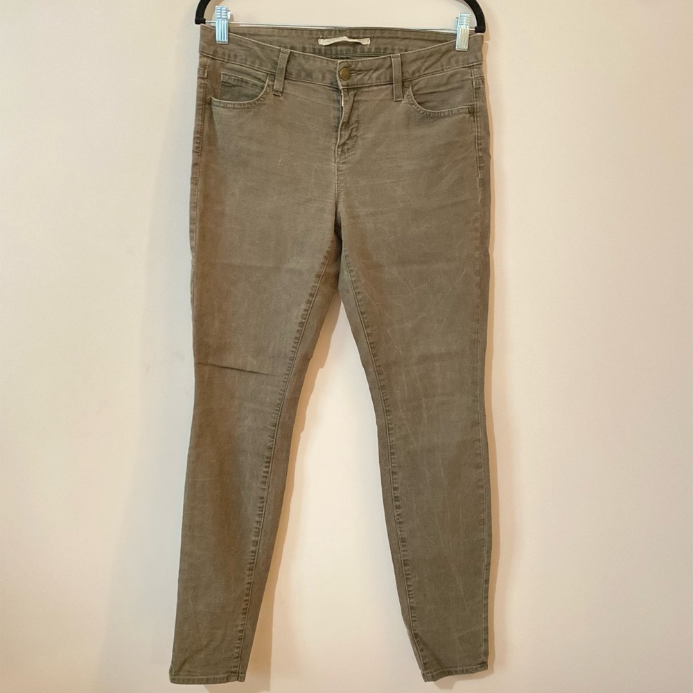Vince Women’s Crop Skinny Ankle Jeans Olive Wash 30
